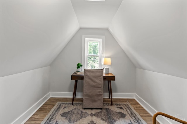 4150 Paddock Rd, Cincinnati, OH 45229 - office featuring wood finished floors and vaulted ceiling
