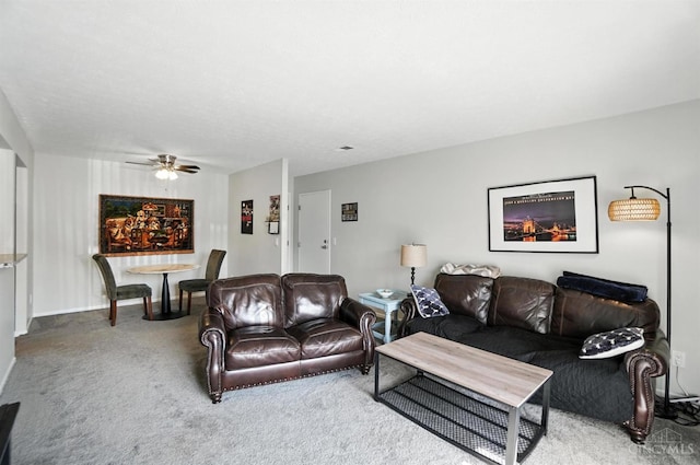 7234 Creekview Dr Unit 1, Colerain Twp, OH 45247 - carpeted living area with a ceiling fan