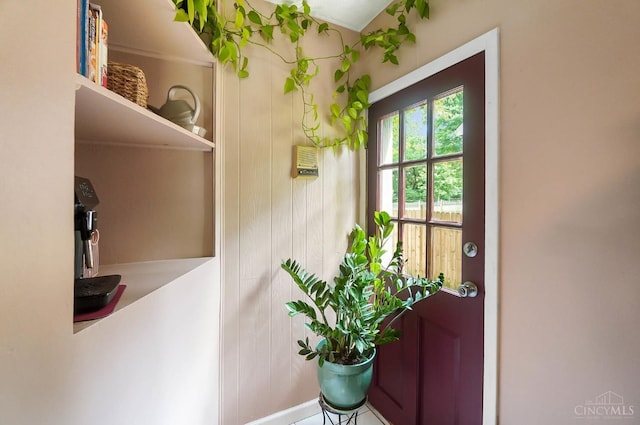 1146 Wilshire Ave, Anderson Twp, OH 45230 - doorway to outside with wood walls