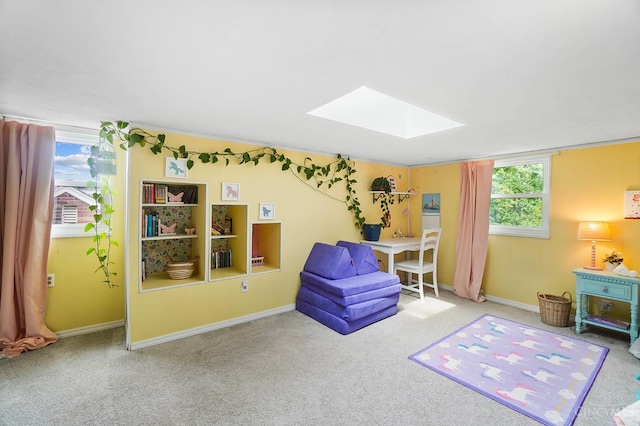 1146 Wilshire Ave, Anderson Twp, OH 45230 - sitting room featuring a skylight and carpet floors