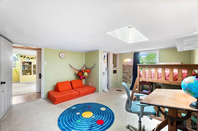 1146 Wilshire Ave, Anderson Twp, OH 45230 - home office featuring a skylight and carpet floors