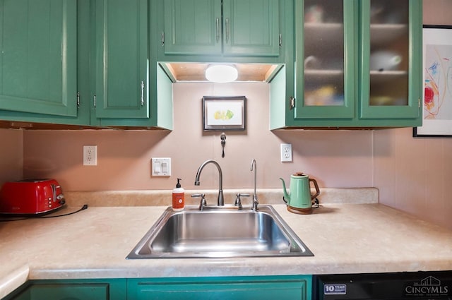 1146 Wilshire Ave, Anderson Twp, OH 45230 - kitchen with light countertops, dishwashing machine, and green cabinets