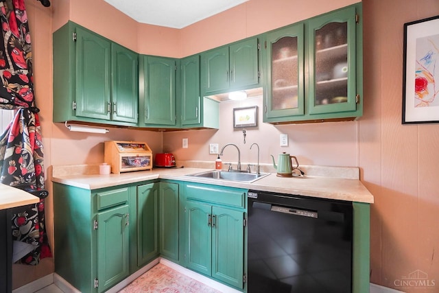 1146 Wilshire Ave, Anderson Twp, OH 45230 - kitchen featuring black dishwasher and light countertops