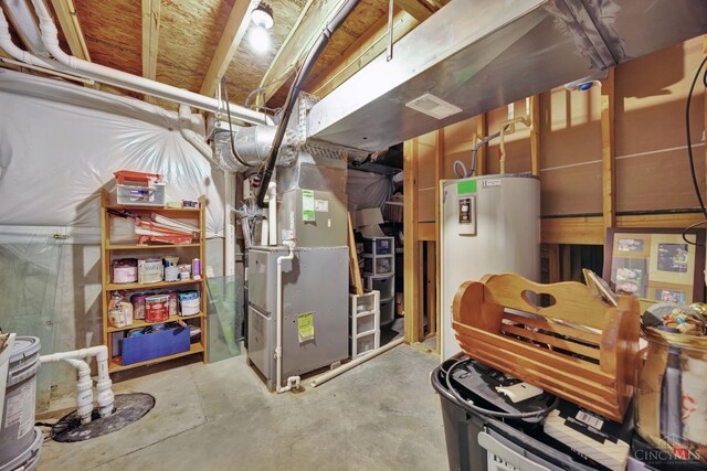 8020 Stoney Ridge Dr, Colerain Twp, OH 45247 - utility room featuring gas water heater and heating unit