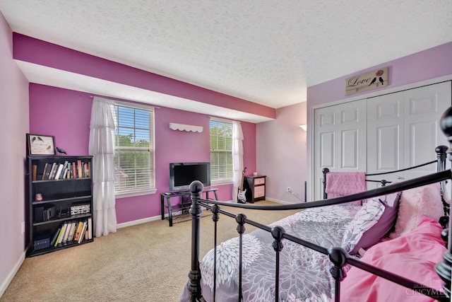 8020 Stoney Ridge Dr, Colerain Twp, OH 45247 - carpeted bedroom with a textured ceiling and a closet