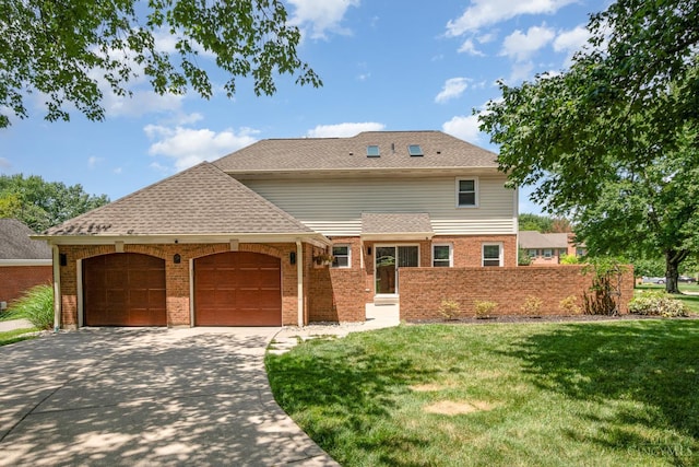 2201 Candlemaker Dr, Anderson Twp, OH 45244 - view of front of property featuring a garage, concrete driveway, a front yard, brick siding, and roof with shingles