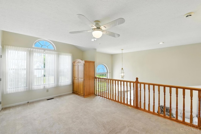 1287 Mcguffey Ln, Union Twp, OH 45103 - unfurnished room featuring a ceiling fan, a smoke detector, carpet floors, and a textured ceiling