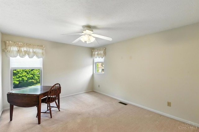 1287 Mcguffey Ln, Union Twp, OH 45103 - office featuring light colored carpet, ceiling fan, and a textured ceiling