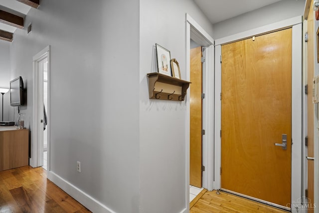 26 E Sixth St Unit 403, Cincinnati, OH 45202 - hallway with wood finished floors and baseboards