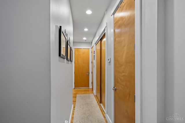 26 E Sixth St Unit 403, Cincinnati, OH 45202 - hallway featuring recessed lighting and light wood-style floors