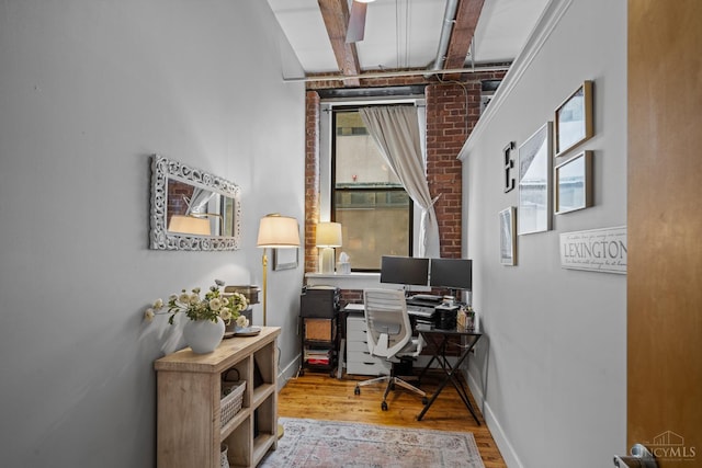 26 E Sixth St Unit 403, Cincinnati, OH 45202 - office featuring wood finished floors and baseboards