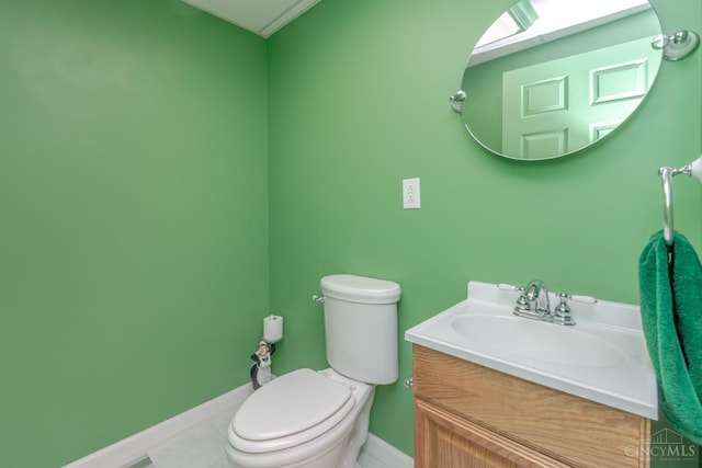 2220 Sulky Ct, Beavercreek Twp, OH 45434 - half bathroom featuring vanity and tile patterned flooring