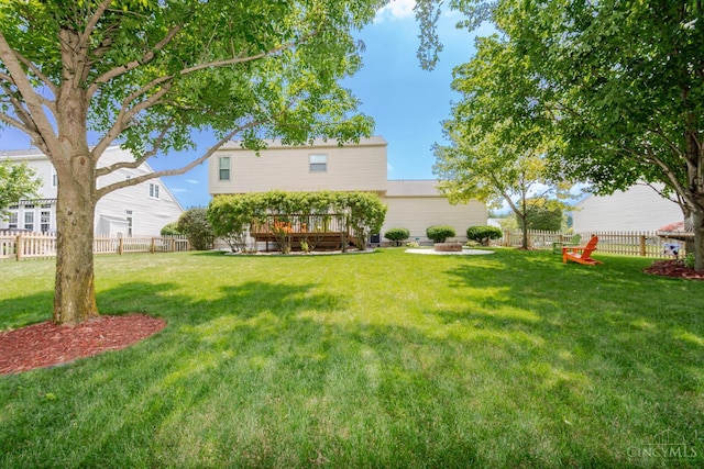 2220 Sulky Ct, Beavercreek Twp, OH 45434 - fenced backyard with a deck
