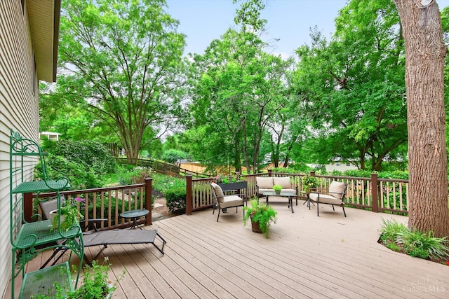 5613 Williamsburg Way, Fairfield, OH 45014 - wooden terrace with an outdoor hangout area and a fenced backyard
