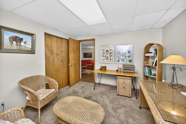 5613 Williamsburg Way, Fairfield, OH 45014 - carpeted home office with a drop ceiling