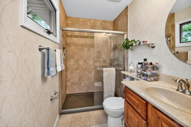 5613 Williamsburg Way, Fairfield, OH 45014 - full bath featuring vanity, a shower stall, and tile patterned floors