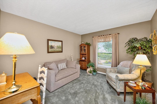 5613 Williamsburg Way, Fairfield, OH 45014 - living room featuring carpet flooring and a textured ceiling