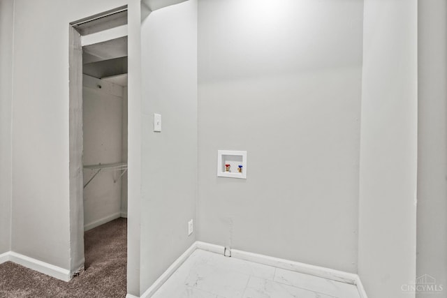 3997 Washington Ave, Cheviot, OH 45211 - washroom featuring hookup for a washing machine and marble look tile flooring