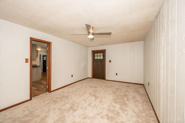 3918 Michael Dr, Union Twp, OH 45255 - empty room featuring ceiling fan, carpet flooring, and a textured ceiling