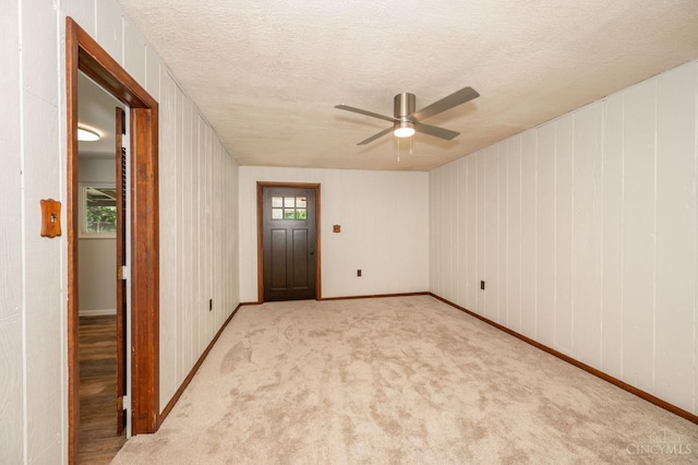 3918 Michael Dr, Union Twp, OH 45255 - empty room featuring a ceiling fan, a textured ceiling, and light carpet