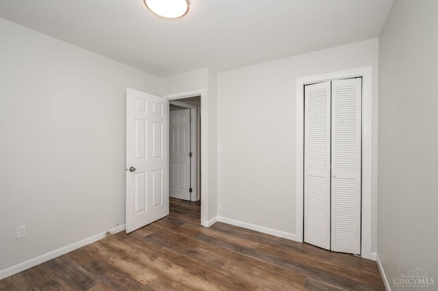 3918 Michael Dr, Union Twp, OH 45255 - unfurnished bedroom with dark wood-style floors and a closet