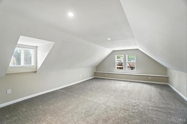 1582 Dixmont Ave, Cincinnati, OH 45207 - additional living space featuring lofted ceiling, carpet flooring, and recessed lighting