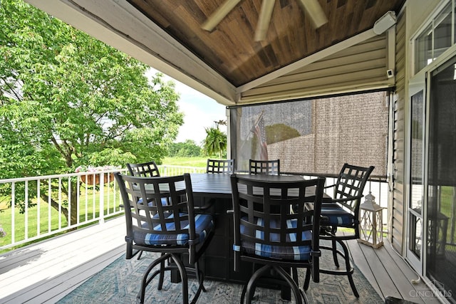 4154 Fieldsedge Dr, Mason, OH 45040 - wooden terrace featuring outdoor dining space