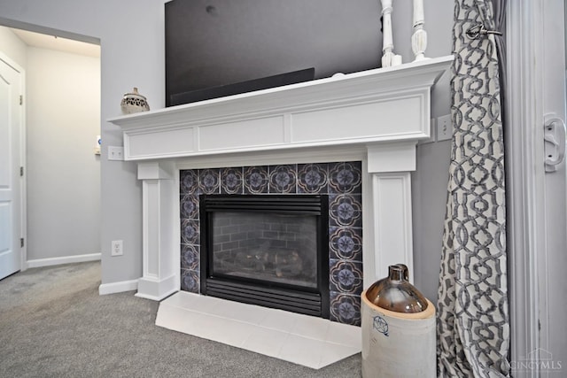 4154 Fieldsedge Dr, Mason, OH 45040 - detailed view of carpet floors and a fireplace