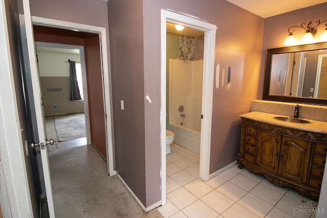 881 Trails End Dr, Liberty Twp, OH 45050 - full bathroom with vanity, shower / tub combination, and tile patterned flooring