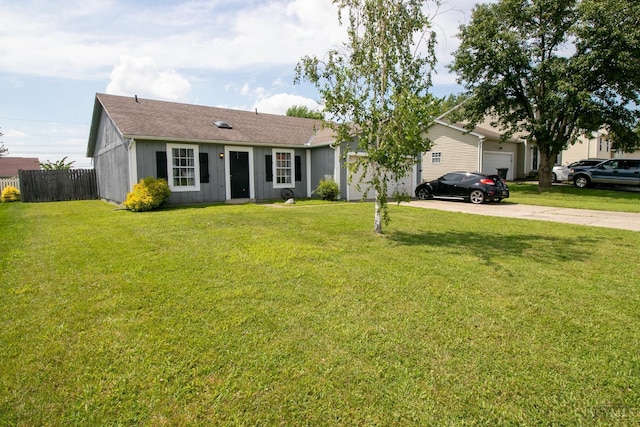 881 Trails End Dr, Liberty Twp, OH 45050 - ranch-style house with an attached garage, concrete driveway, and a shingled roof