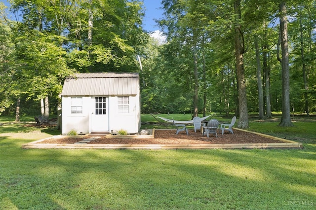 3067 Sugartree Rd, Tate Twp, OH 45106 - view of green lawn featuring a storage unit