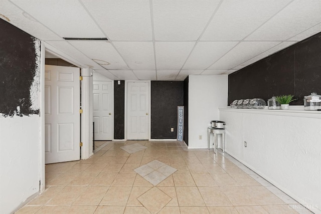 3252 Struble, Colerain Twp, OH 45251 - spare room with a drop ceiling and light tile patterned floors