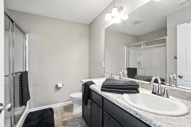 2821 Pine Leaf Ct, Hamilton, OH 45013 - full bathroom with a stall shower, double vanity, and stone finish flooring