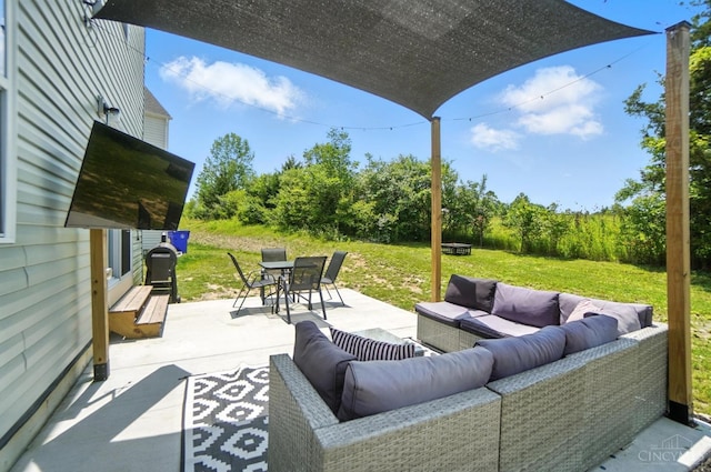 2821 Pine Leaf Ct, Hamilton, OH 45013 - view of patio / terrace with an outdoor hangout area and outdoor dining space