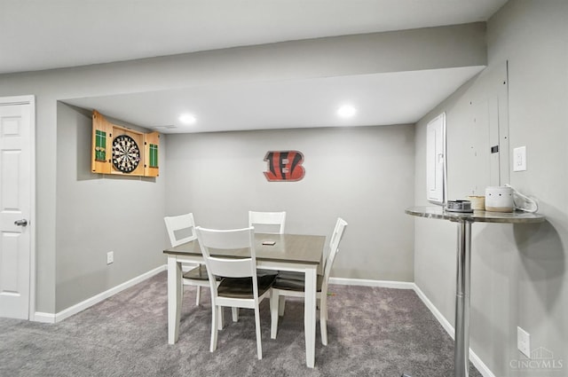 2821 Pine Leaf Ct, Hamilton, OH 45013 - dining space featuring carpet flooring and recessed lighting