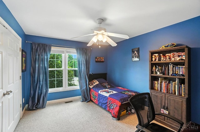 7070 Ravens Run, Anderson Twp, OH 45244 - bedroom featuring carpet floors and ceiling fan