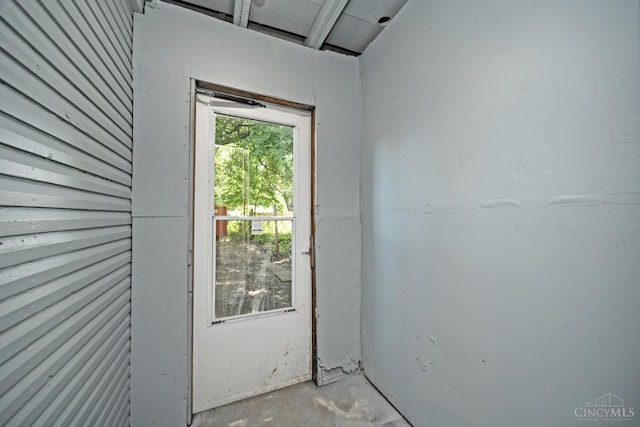 26 Boltin St, Dayton, OH 45403 - doorway to outside featuring concrete flooring