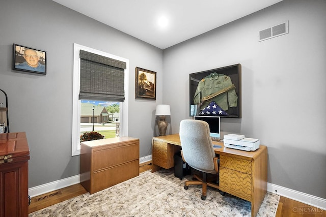 7574 Copper Creek Ln, Colerain Twp, OH 45247 - office with baseboards and wood finished floors