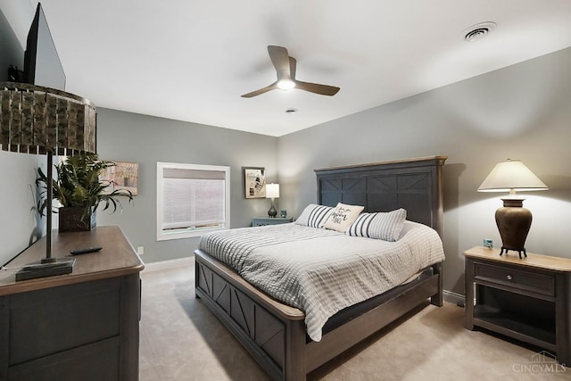 7574 Copper Creek Ln, Colerain Twp, OH 45247 - bedroom with light colored carpet and ceiling fan