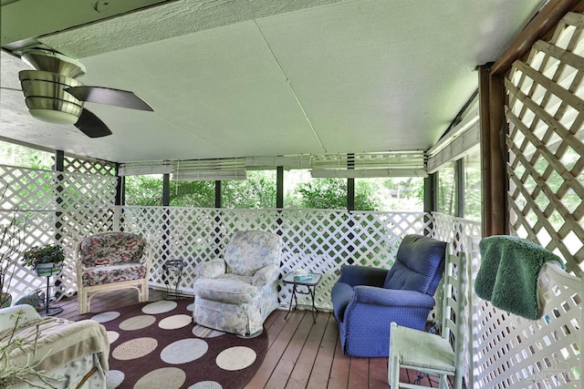 1851 Parker Rd, Goshen Twp, OH 45150 - sunroom / solarium featuring a ceiling fan