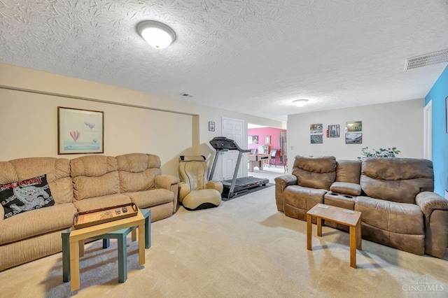 3435 Kleeman Lake Ct, Cincinnati, OH 45211 - living room with carpet and a textured ceiling