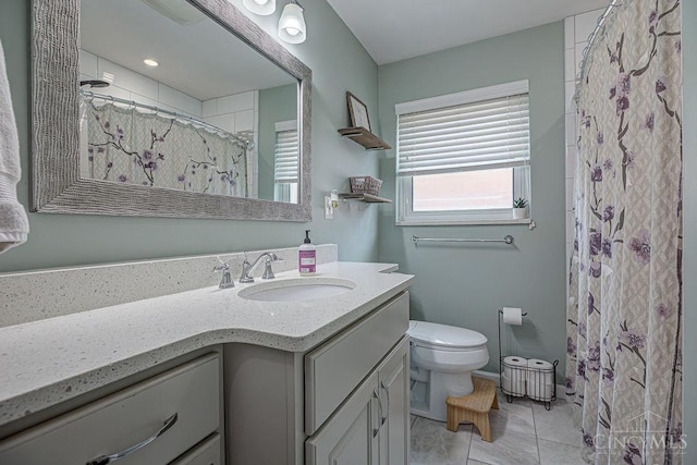 4213 Alex Ave, Cheviot, OH 45211 - full bathroom featuring vanity, curtained shower, and tile patterned flooring