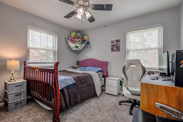 4213 Alex Ave, Cheviot, OH 45211 - bedroom featuring carpet, an office area, and ceiling fan