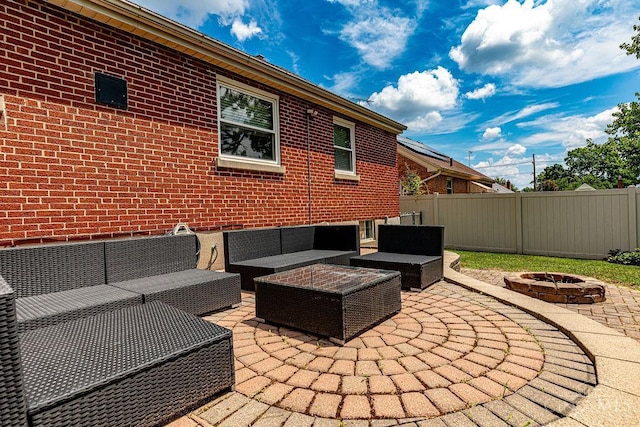 4213 Alex Ave, Cheviot, OH 45211 - view of patio / terrace featuring an outdoor living space with a fire pit