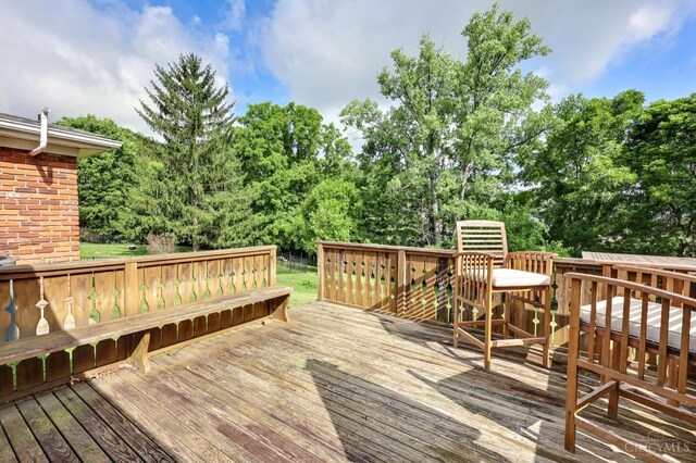 906 Shayler Rd, Union Twp, OH 45245 - deck featuring view of wooded area