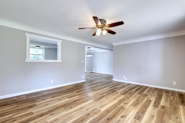 906 Shayler Rd, Union Twp, OH 45245 - spare room featuring ceiling fan and wood finished floors