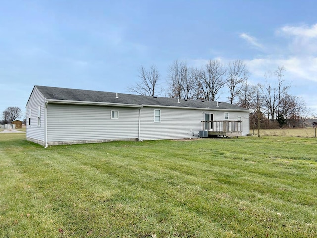 2247 Tucker Rd, Blanchester, OH 45107 - back of house featuring a deck and a yard