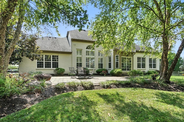 4048 Frye Park Cir, Mason, OH 45040 - back of house with a lawn, a patio, and a shingled roof