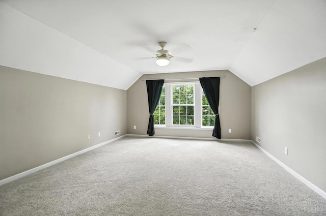 4048 Frye Park Cir, Mason, OH 45040 - bonus room featuring lofted ceiling, ceiling fan, and light colored carpet
