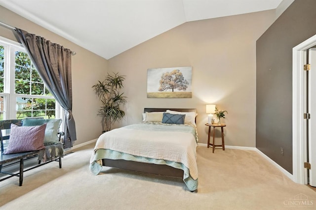4048 Frye Park Cir, Mason, OH 45040 - carpeted bedroom with vaulted ceiling and baseboards